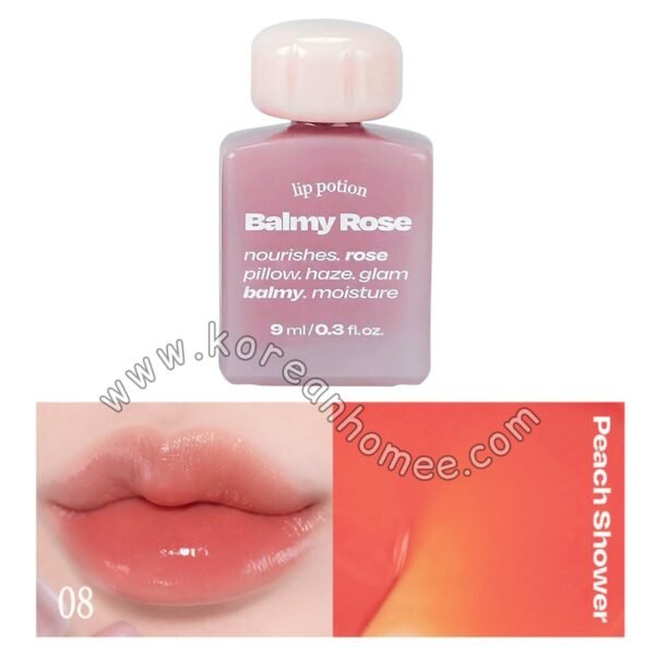 Alternative Stereo Lip Potion Balmy Rose shade 08 Peach Shower 9ml - Image 1