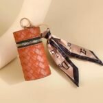 eHub Chic Faux Leather Bag Charm with KeyChain