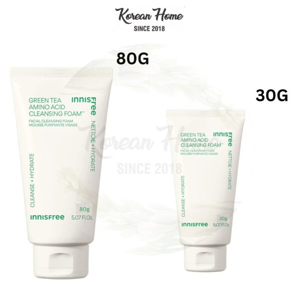 innisfree Green Tea Amino Hydrating Cleansing Foam - Image 1