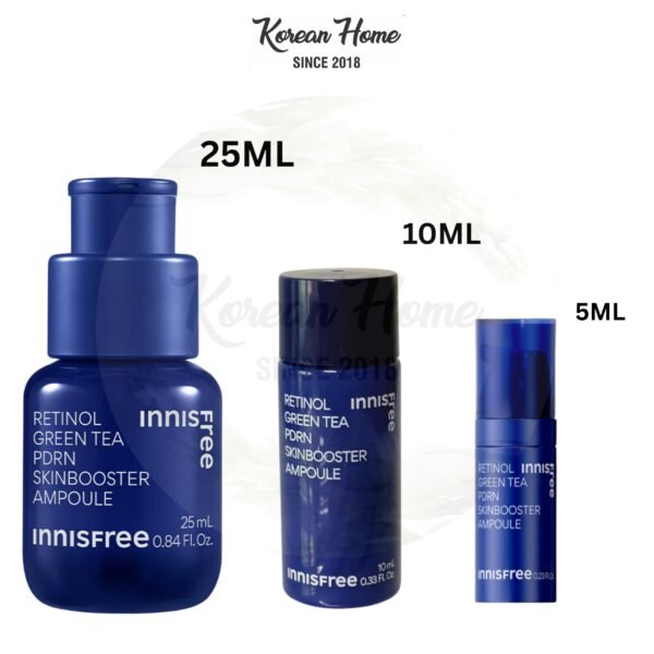 innisfree Retinol Green Tea PDRN Skin Booster Ampoule - Image 1