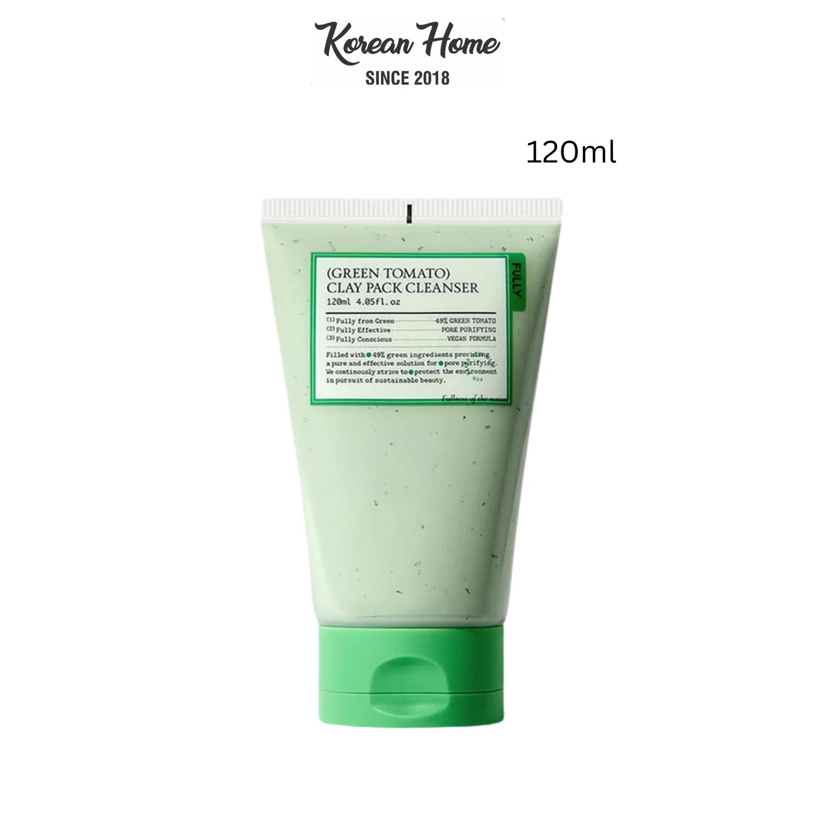 Fully Green Tomato Clay Pack Cleanser 120ml Fully Green Tomato Clay Pack Cleanser 120ml
