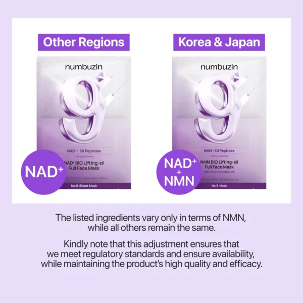 Numbuzin NAD+ Bio Lifting sil Full Face Mask Sheet - Image 6