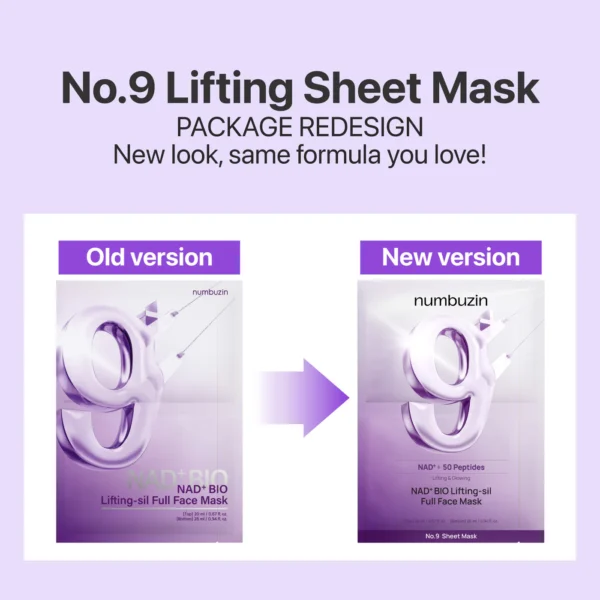 Numbuzin NAD+ Bio Lifting sil Full Face Mask Sheet - Image 4