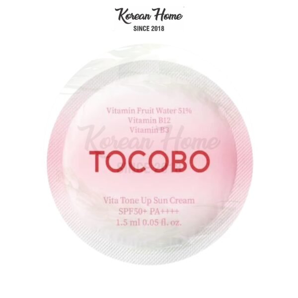 TOCOBO Vita Tone-Up Sun Cream SPF50+ PA++++ Sample (1.5mlx5) - Image 1