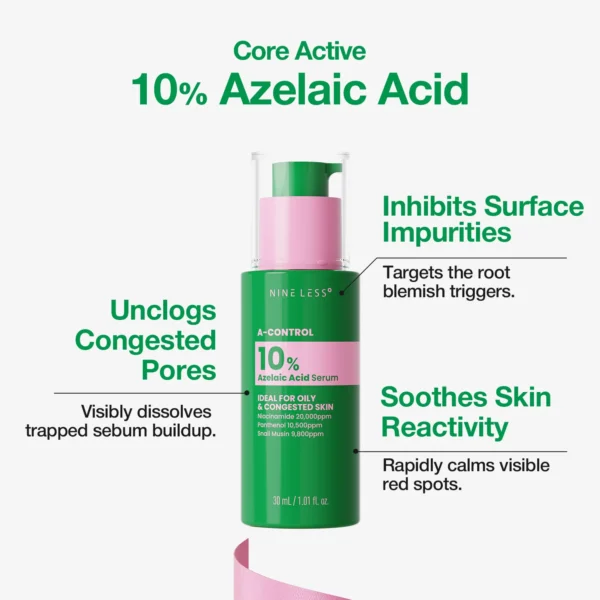 Nineless A-Control 10% Azelaic Acid Serum 30ml - Image 2
