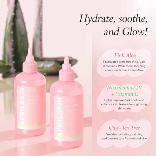 April Skin Pink Aloe Vita Toner Mini - Image 3