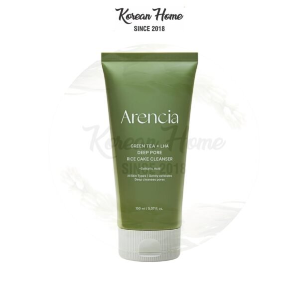 Arencia Green Tea + LHA Deep Pore Rice Cake Cleanser 150ml - Image 1