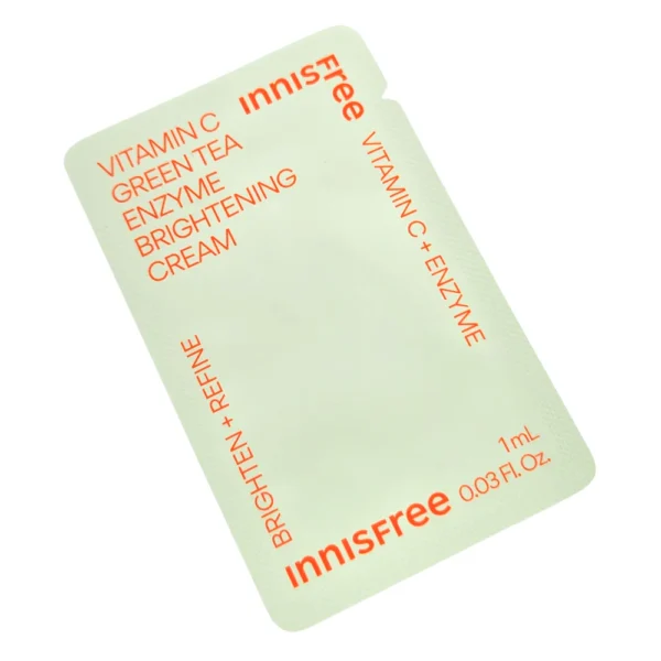 innisfree Vitamin C Green Tea Enzyme Brightening Cream Sample (1mlx5) - Image 1