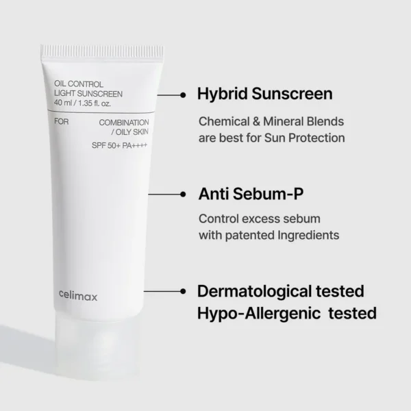 celimax Oil Control Light Sunscreen 40ml - Image 2