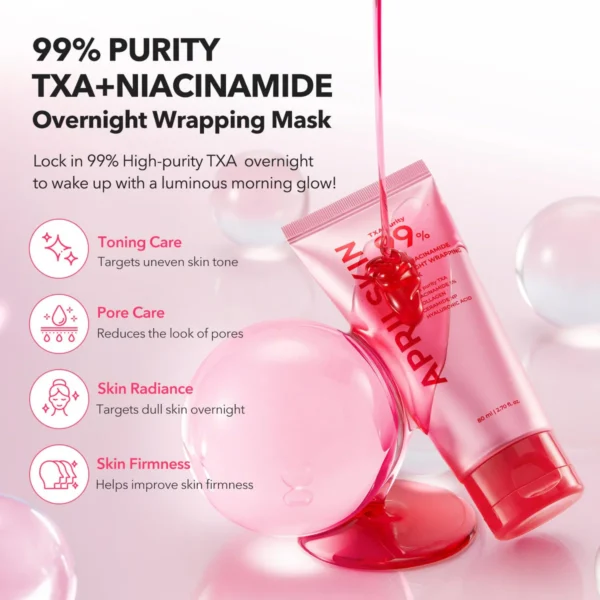 April Skin TXA Niacinamide 99 Overnight Wrapping Mask 80g - Image 3