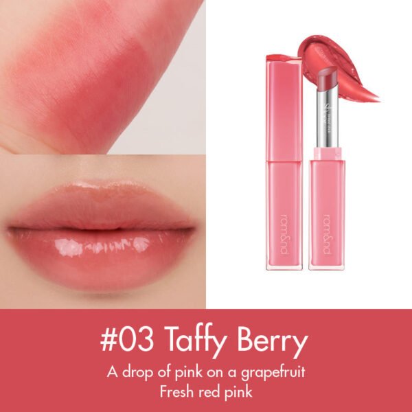 Romand Sheer Tinted Stick 03 Taffy Berry Shade - Image 2