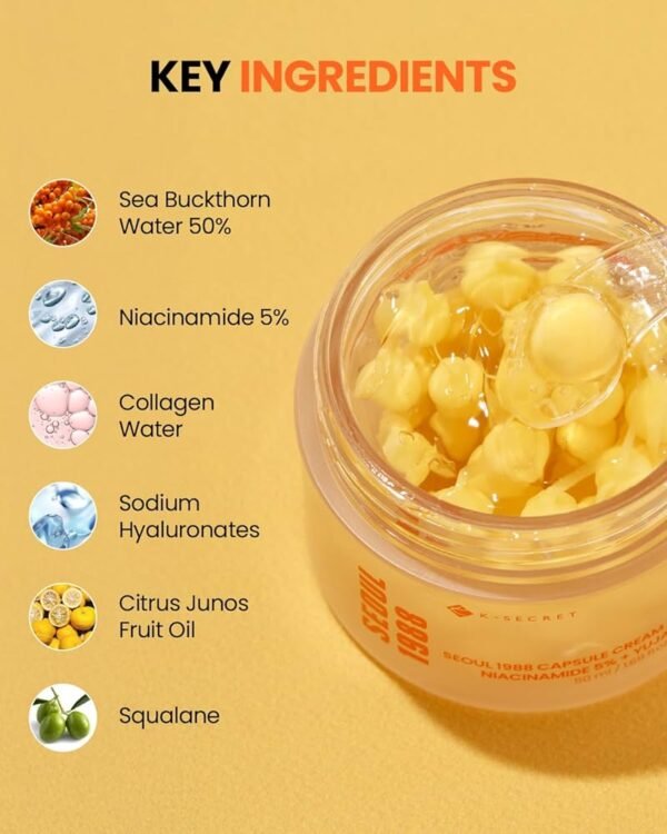 KSECRET Seoul 1988 Capsule Cream : NIACINAMIDE 5% + YUJA 50ml - Image 2