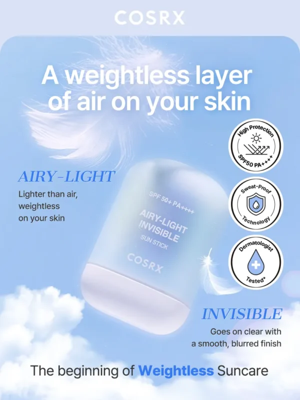 COSRX Airy Light Invisible Sunstick - Image 4