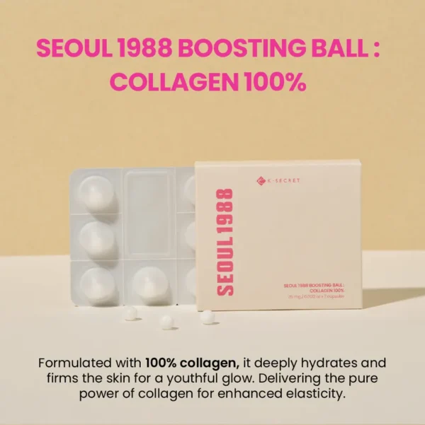 KSecret Seoul 1988 Boosting Ball COLLAGEN 100% (35mg x 7) - Image 2