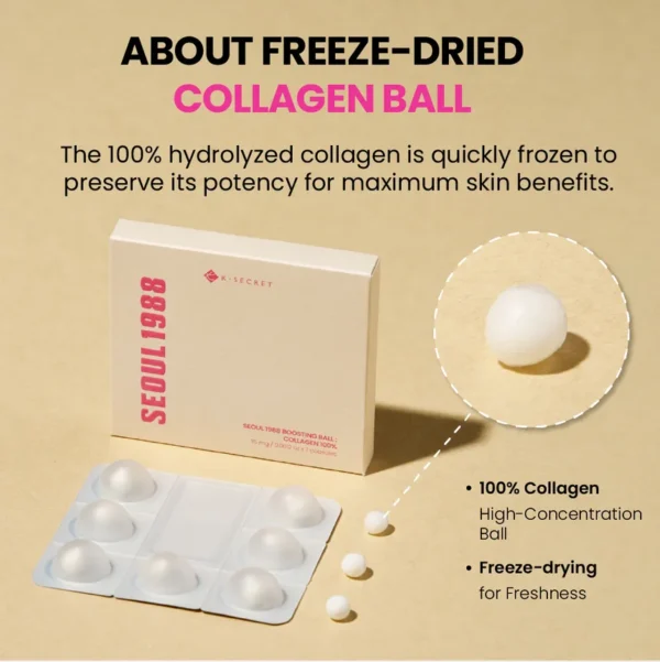 KSecret Seoul 1988 Boosting Ball COLLAGEN 100% (35mg x 7) - Image 3
