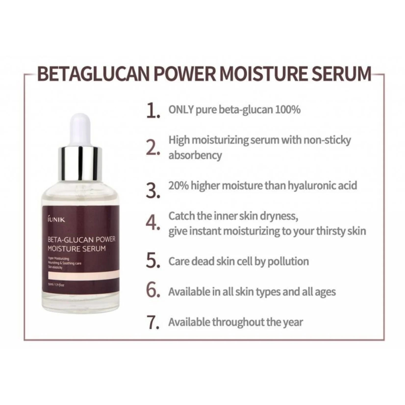 iunik-beta-glucan-power-moisture-serum iUnik Beta Glucan Power Moisture Serum (50ml) - Image 4