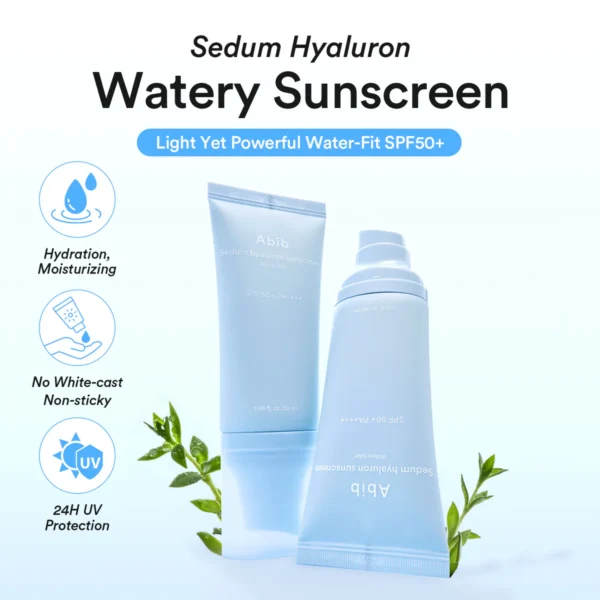 Abib Sedum Hyaluron Sunscreen Watery Tube 50ml - Image 3