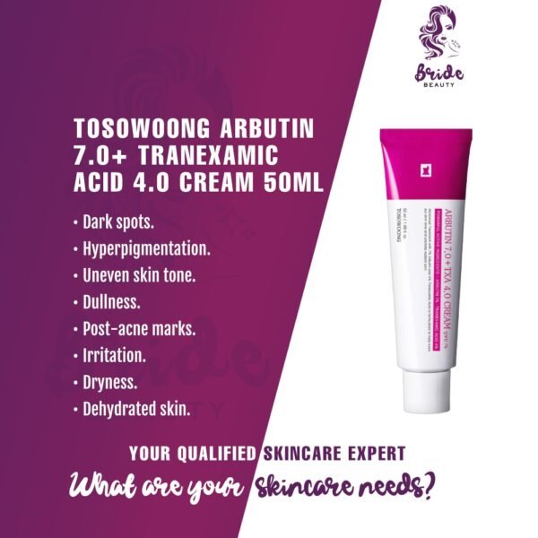 TOSOWOONG Arbutin 7% + Tranexamic Acid 4% Cream 50mL - Image 3