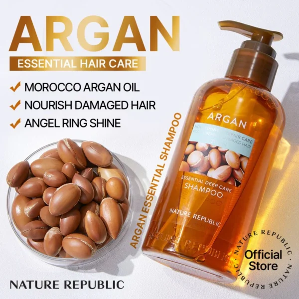 Nature Republic Argan Essential Deep Care Shampoo 300ml - Image 3