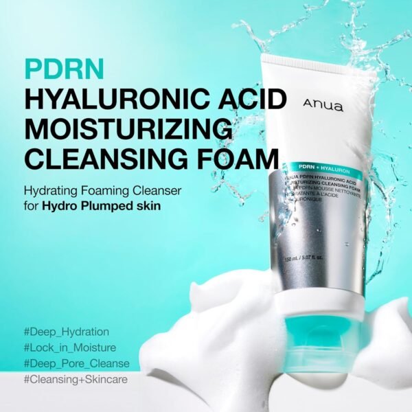 ANUA PDRN Hyaluronic Acid Moisturizing Cleansing Foam 150mL - Image 2