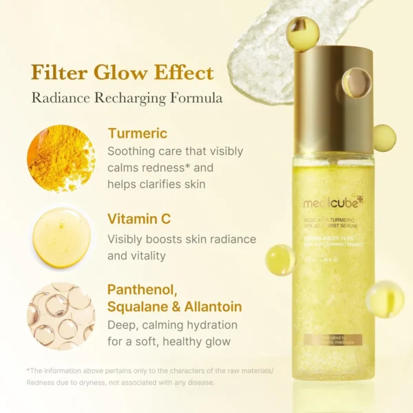 Medicube Kojic Acid Turmeric Vita Jelly Mist Serum 100ml - Image 3