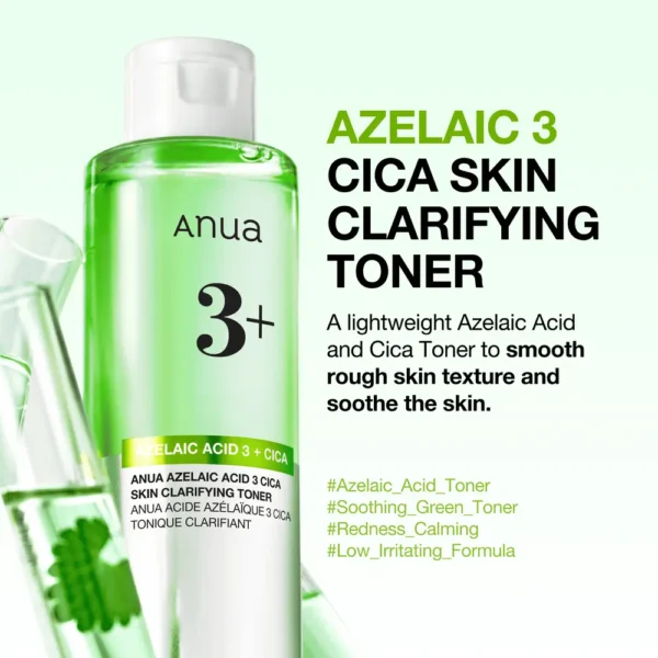 Anua Azelaic Acid 3 Cica Skin Clarifying Toner 250mL - Korean Home