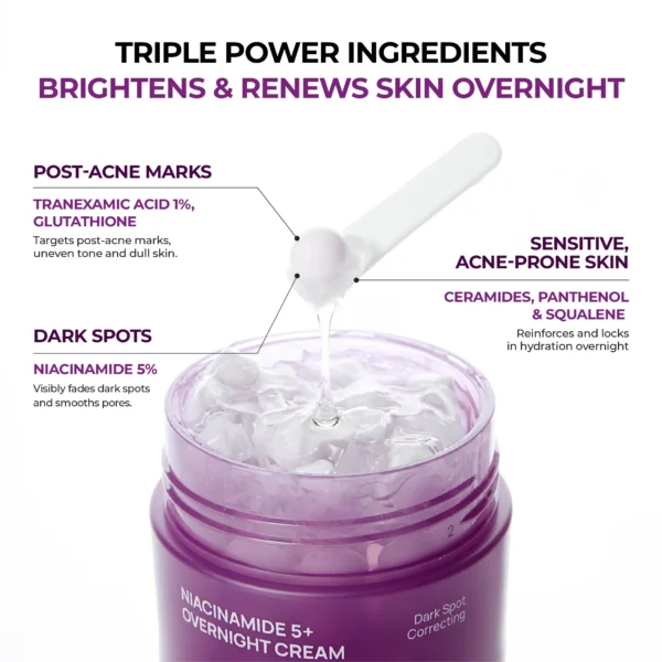 Jumiso Niacinamide 5+ Overnight Cream 50mL - Image 3