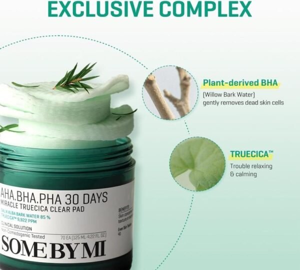 SOMEBYMi AHA BHA PHA 30 Days Miracle True Cica Clear Pad (70ea) - Image 2