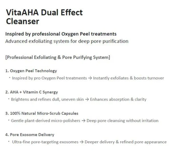 Dr.nineteen PoreXsome VitaAHA Dual Effect Cleanser 150mL - Image 2