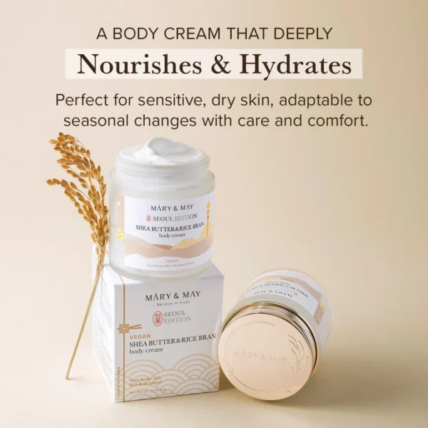 Mary&May Shea Butter & Rice Bran Body Cream - Image 3