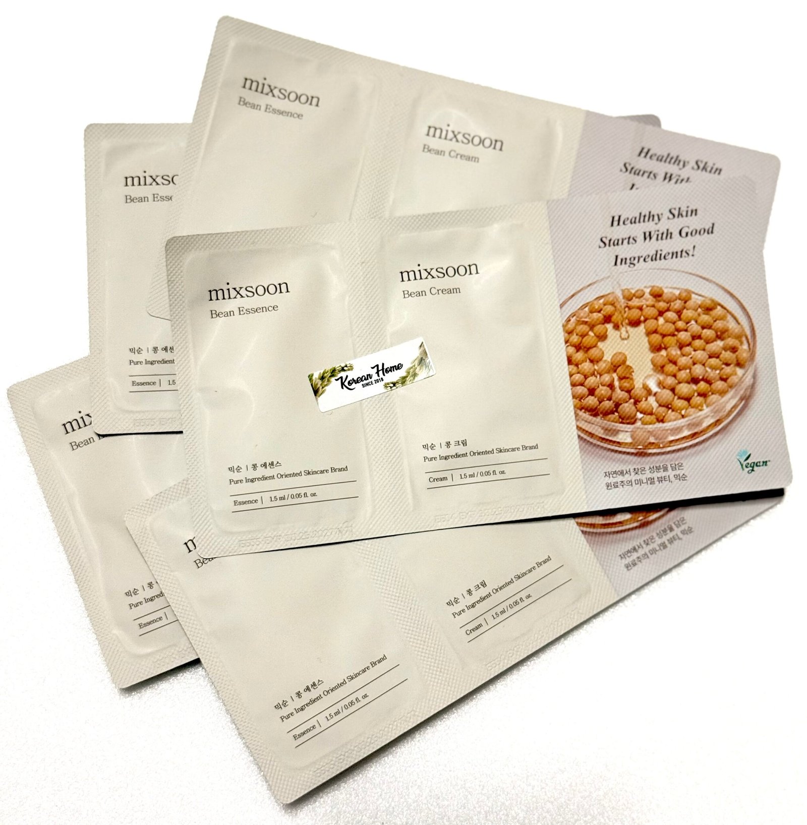 IMG_0444 mixsoon Bean Essence + Cream Sample (1.5mL+ 1.5mL) 5ea - Image 1