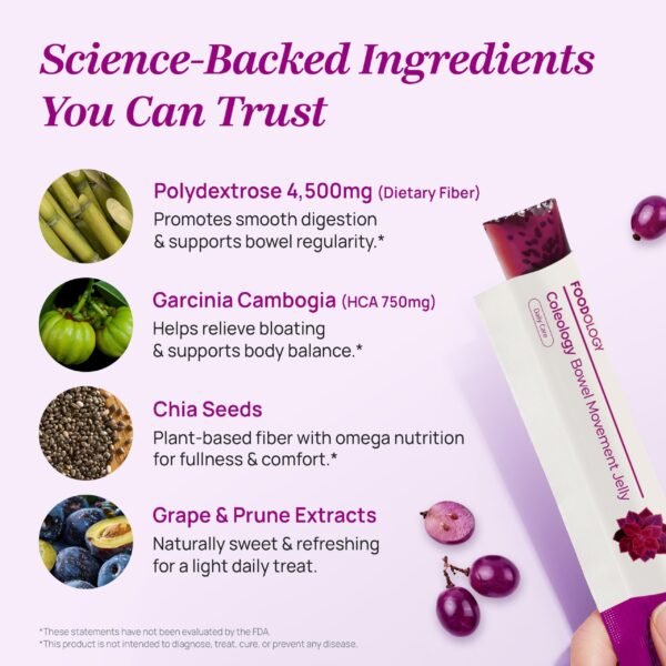 Foodology Coleology Bowel Movement Jelly (10 sticks) - Image 3