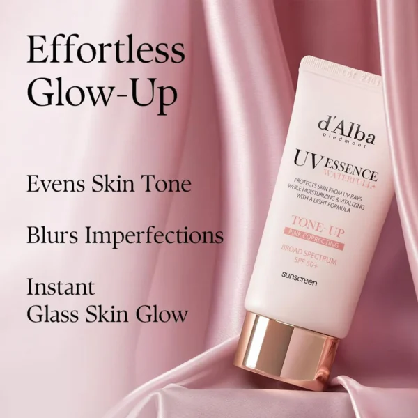 dAlba Waterfull PINK Tone up Sun Cream 50mL - Image 2