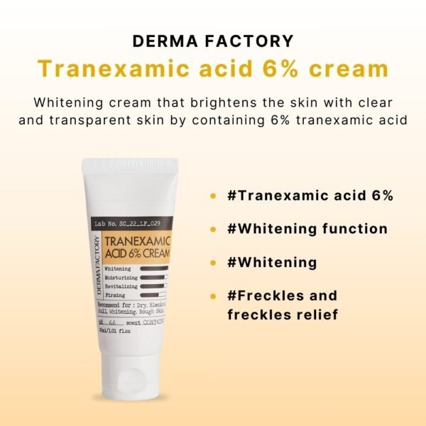 DERMA FACTORY Tranexamic Acid (TXA) 6% Cream 30ml - Image 2