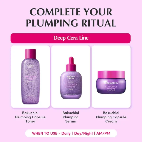 Eqqualberry BAKUCHIOL Plumping Trial Kit (3 sachet kits) - Image 2