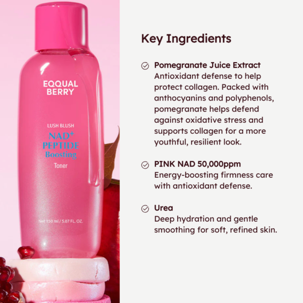 Eqqualberry NAD+ Peptide Boosting Toner 150mL - Image 3