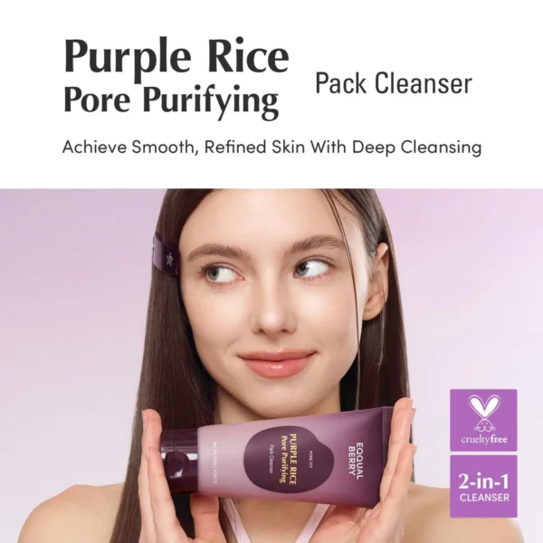 Eqqualberry Purple Rice Pore Purifying Pack Cleanser 130g - Image 2