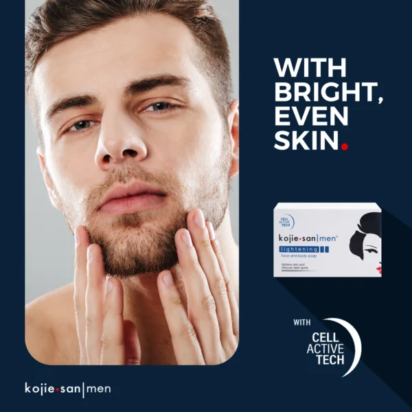 Kojie San MEN Lightening Face and Body Soap - Image 2