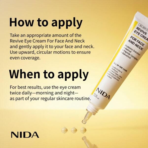 NIDA Revive Eye Cream For Face And Neck - Image 3