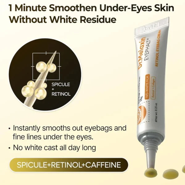 Dr. Melaxin Eyephalt Retinol Eyebag Cream 10g | Korean Eye Cream for Puffy Eyes, Fine Lines & Dark Circles - Image 3