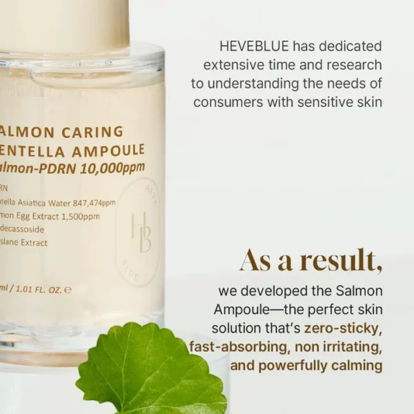 HeveBlue Salmon Caring Centella Ampoule 30mL - Image 2
