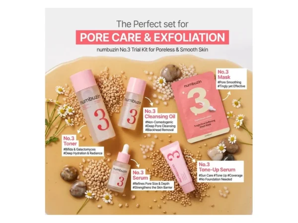 numbuzin No.3 Trial Kit for Poreless & Smooth Skin - Image 2