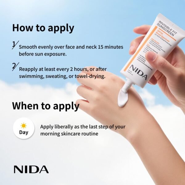 NIDA Invisible Fit Sun Cream - Image 3