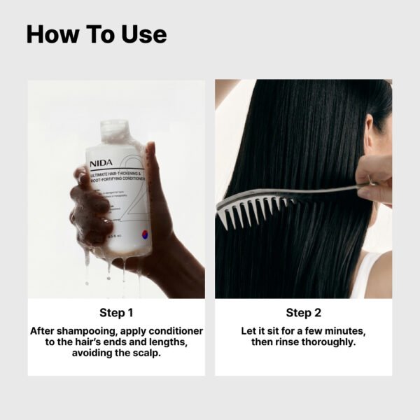 NIDA Ultimate Hair Thickening & Root Fortifying Conditioner 250mL - Image 2