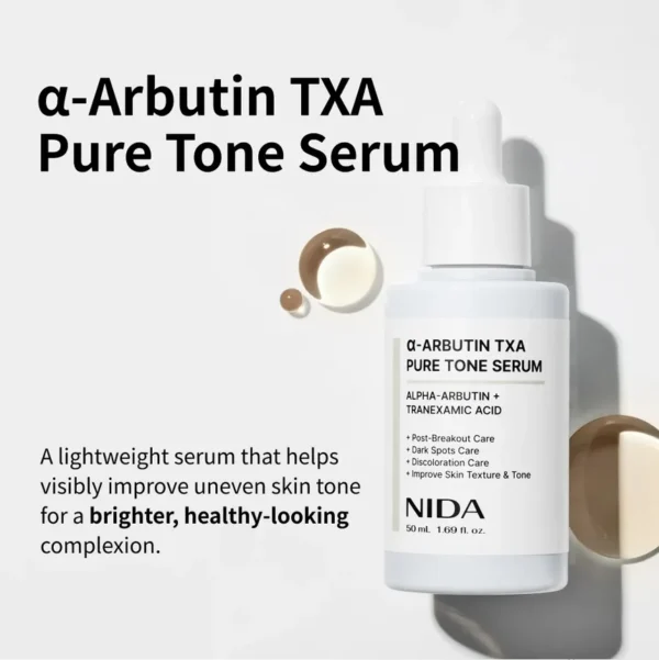 NIDA alpha Arbutin TXA Pure Tone Serum - Image 3